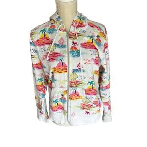 Sunbay Tropical Full Zip Hoodie.  Size Large.